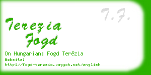 terezia fogd business card